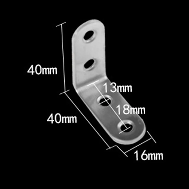 

Connector Angle Bracket Silver Drawer Cabinet Tool 10pcs Joint Shelf Support L Shape Stainless Steel Corner Holder