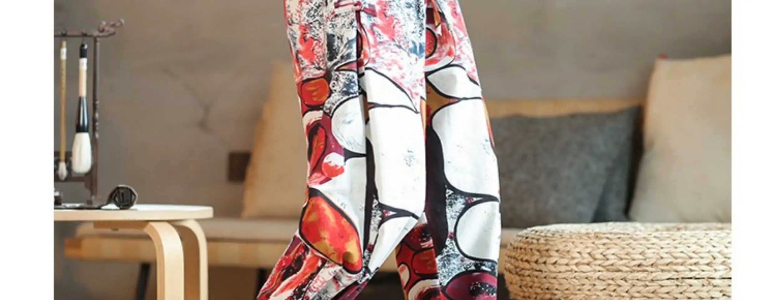 hosen herren jogginhose herren gym Frühling Sommer Elefanten druck Baumwolle Leinen lässige Hose Männer elastische Taille in voller Länge Harems hose Männer Jogging hose männliche Streetwear – Detail 15