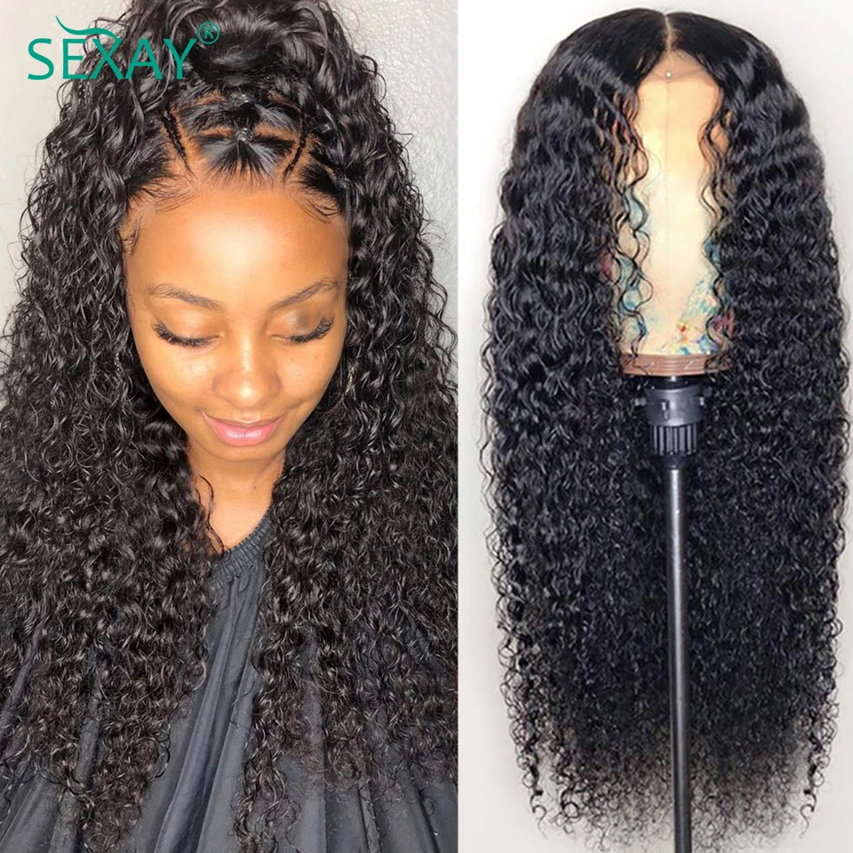 

32 34 Inch Curly Lace Front Human Hair Wigs For Black Women 13x4 Transparent Lace Frontal Wigs Kinky Curly HD Lace Front Wig