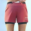 2 in 1 Marathon Running Shorts Quick Dry Long Distance Running Training Tights Sports Women Men Gym Summer Lining With Waist bag 1