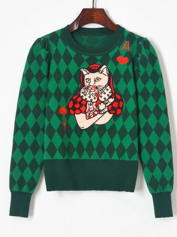 

Женский свитер с длинным рукавом и круглым вырезом, в стиле колледжа