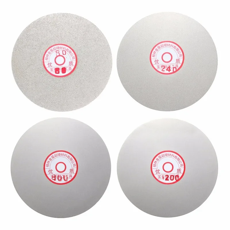 4pcs/set Diamond Polishing Disc 600 800 1200 3000 Grit Lapping Grinding 6" Flat Lap Grinding Wheel Disc Polishing Laps Tool