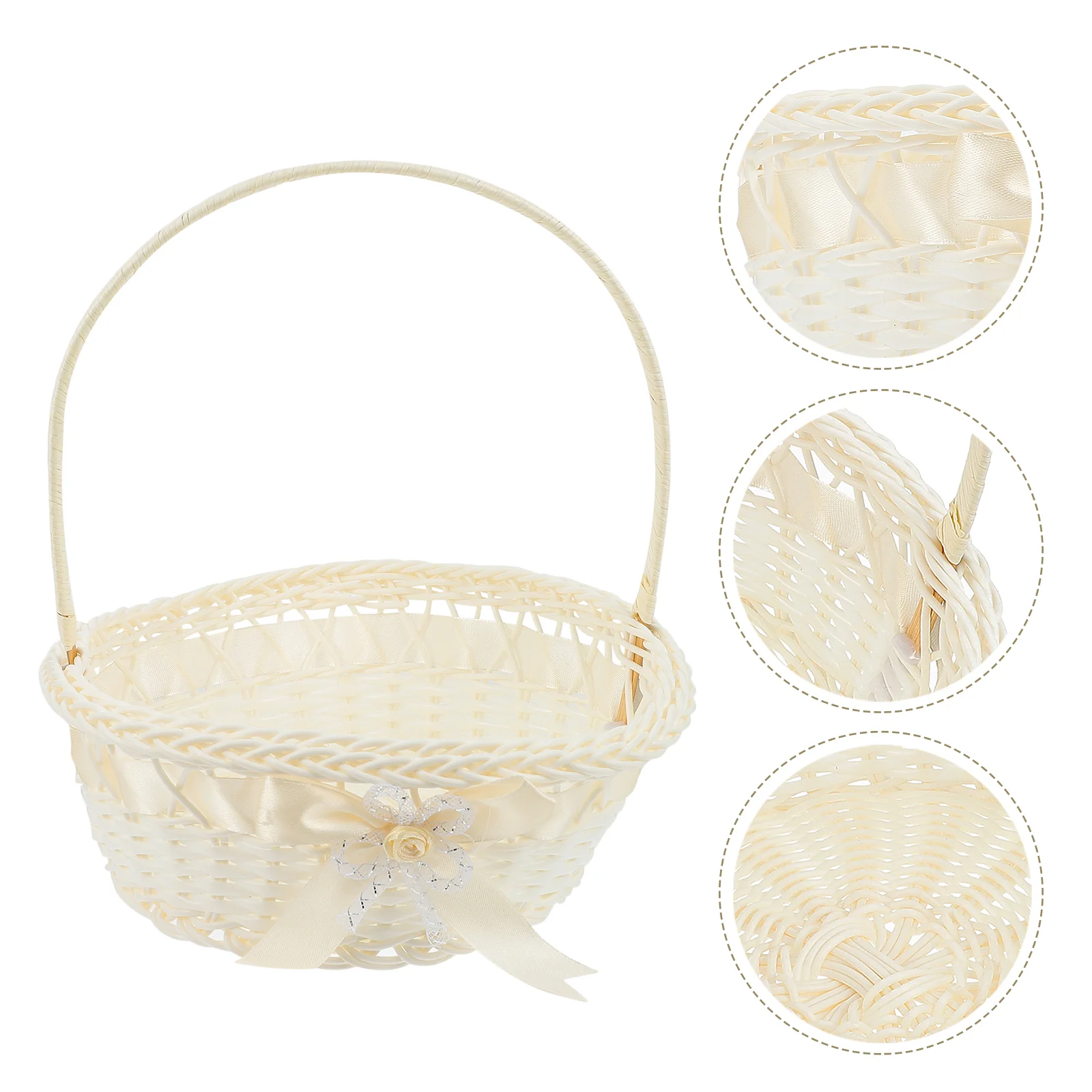 

Woven Flower Basket Gift Packing Party Supply Storage Handmade Girl Rustic Home Decor