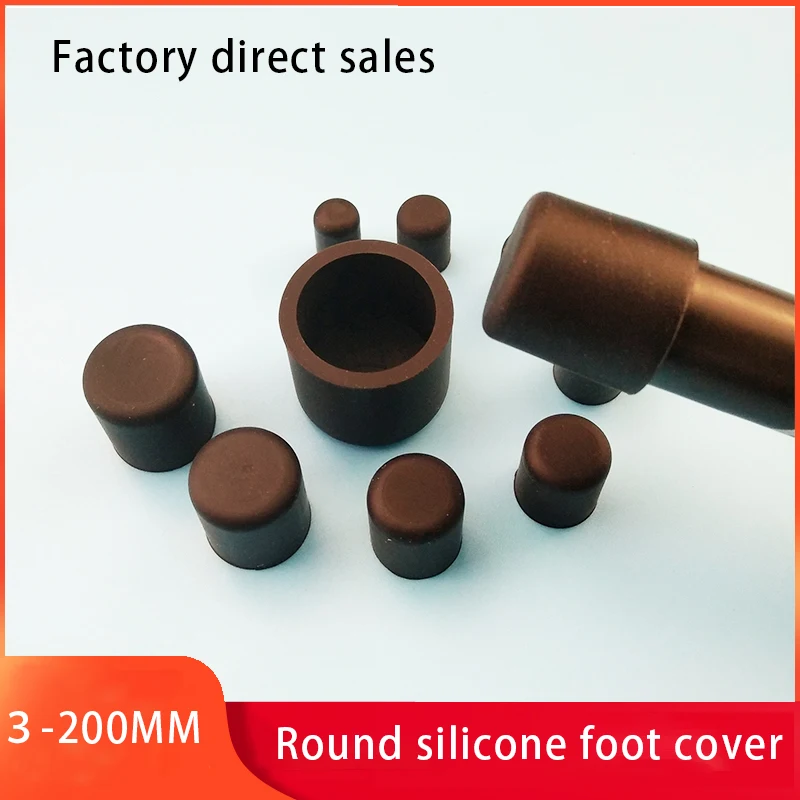 Silicone Rubber End Cap Machine Protection Cover Pipe Round Seal Strip Acrylic Tube Cover 3mm 42mm 45mm 50mm 60mm 70mm 80mm 200mm silicone tube caps rubber end cap