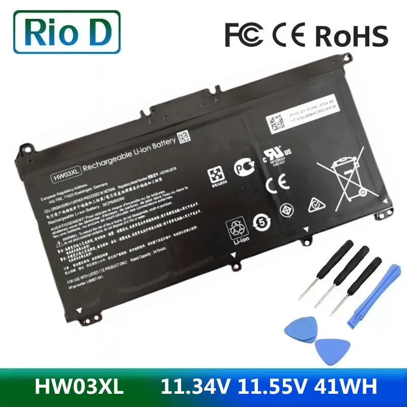 

Аккумулятор HW03XL для HP 15-EG0067ST, 11,34 в, 11,55 Вт · ч
