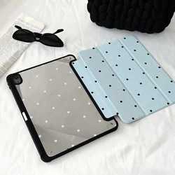 Chic Black Polka Dot iPad Case Collection - iPad Pro11 2024 (SYKLSM - BK - TD0296)