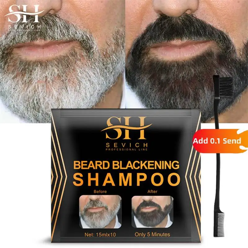 NaturalBeardHairDyeShampooPortable5MinuteInstantBlackening