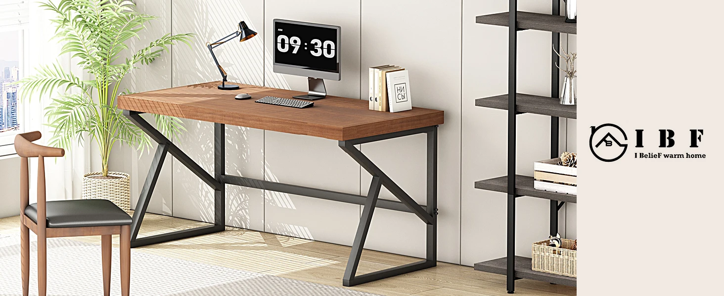 IBF solid real wood computer desk