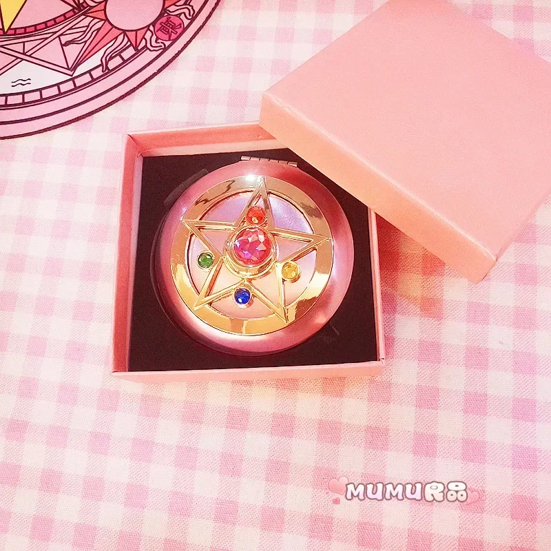 Japanischer Anime Sailor Moon Klappspiegel Tsukino Usagi Magic Stick Crystal Star Case Kosmetik Kompakter Reise-Klappspiegel – Detail 9