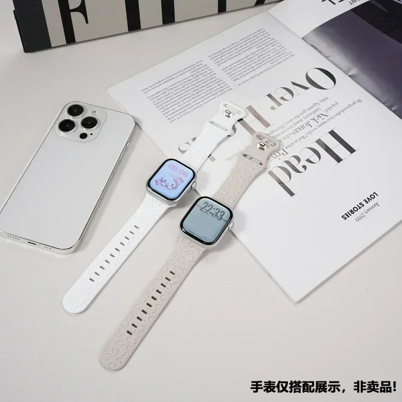 Strap+Glass+Case For Apple Watch correa 44mm 40mm 41mm 38MM 42mm 45mm 46mm silicone band+TPU Cover iWatch series 10 8 7 9 6 SE 5 – Detail 3