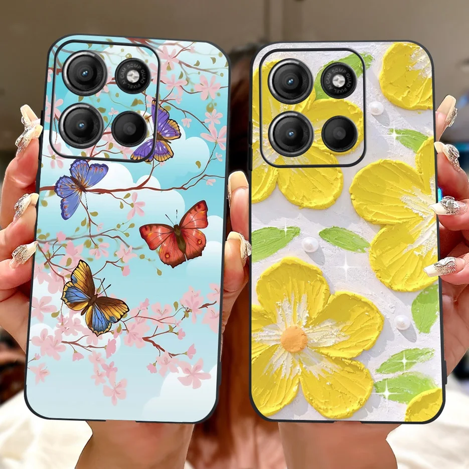 Colorful Flower Painted Soft Silicone Case for Motorola Moto G Series