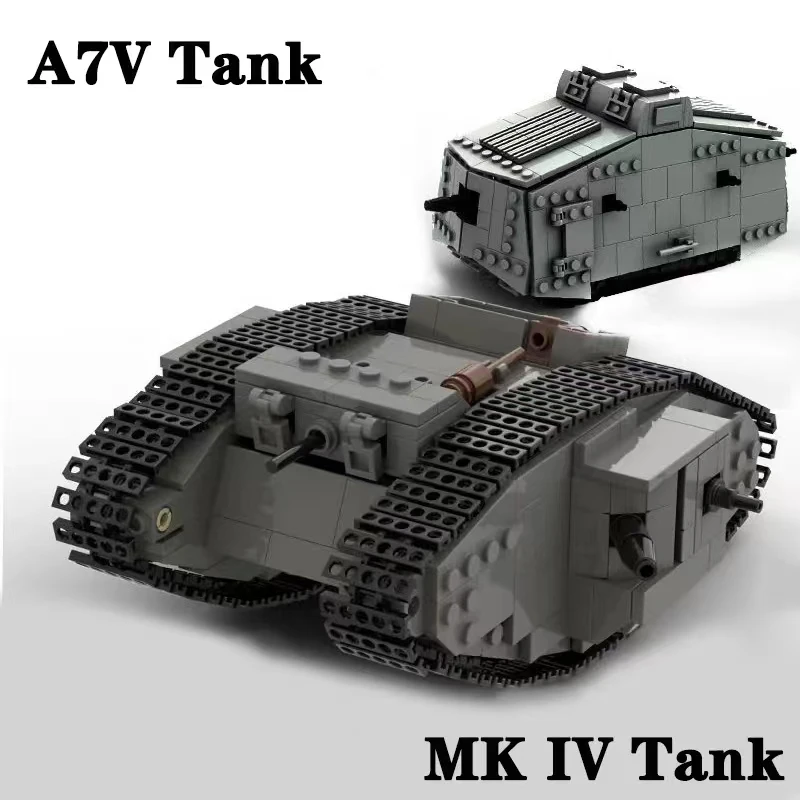 ホット WW1 ドイツ軍 A7V 戦闘戦車ビルディングブロックセット MK IV