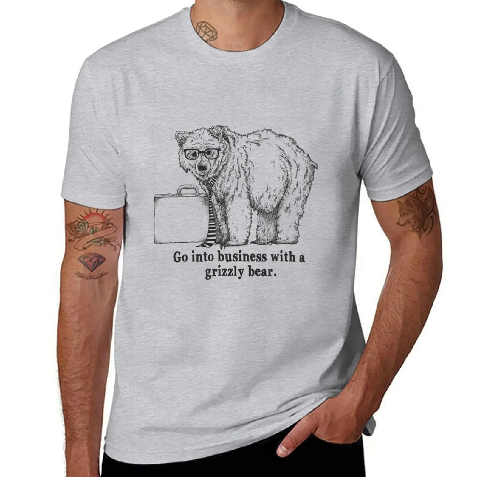 

Go Into Business with a Grizzly Bear T-Shirt customizeds quick drying plus size tops blacks mens vintage t shirts