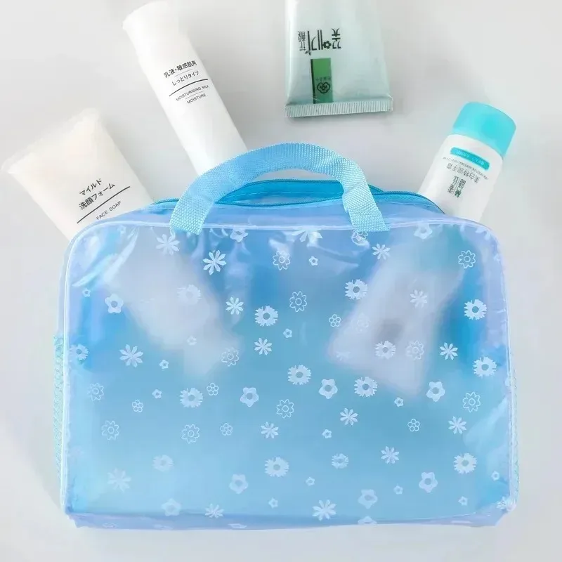 Cute Transparent Toiletry Packaging Travel Cosmetic Bag Waterproof Travel BagToiletry Bag Portable Travel Business BeachBag