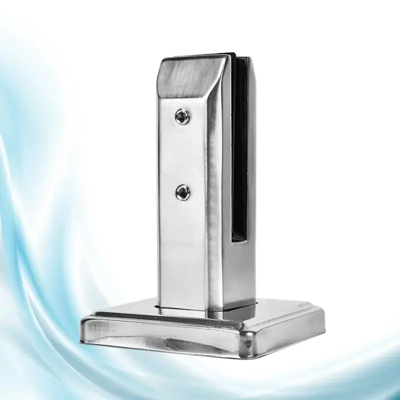 Description Picture 2 of itemStainless Steel Glass Clamp Glass Shelf Bracket Holder Punch Free Shelf Clip Clamp Swimming Pool Fence Clamp With Lid And Screw