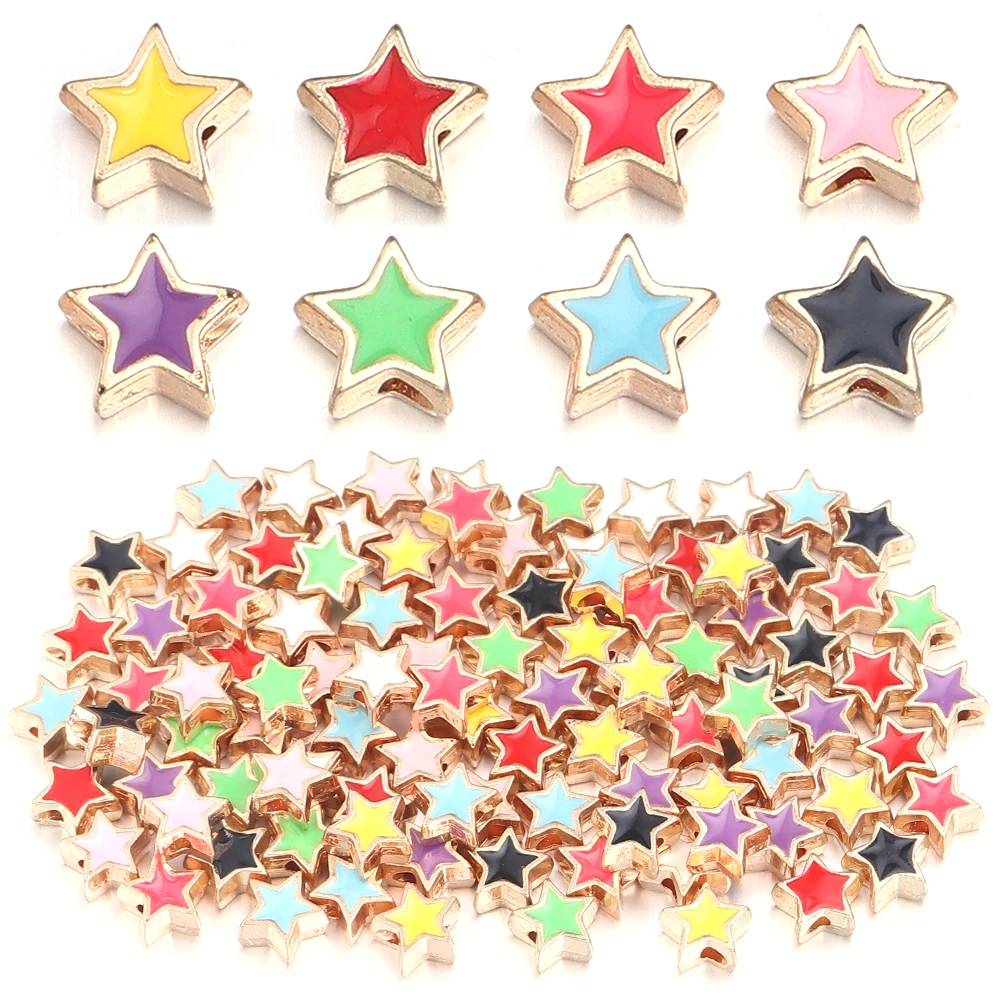 10 teile/los 8mm Legierung Doppelseitige Liebe Herz Emaille Perlen für Schmuck Machen Charms Lose Spacer Perlen DIY Armband halskette – Detail 11