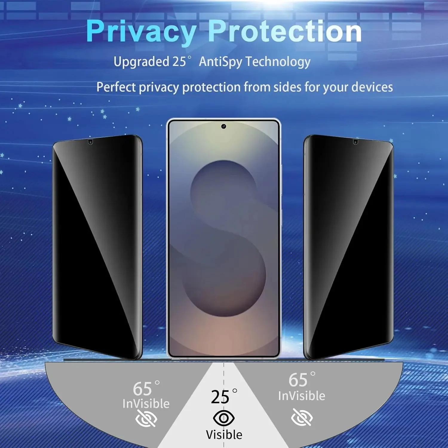 Advanced Privacy Protection: 4-Piece Anti Peeping Tempered Glass Set