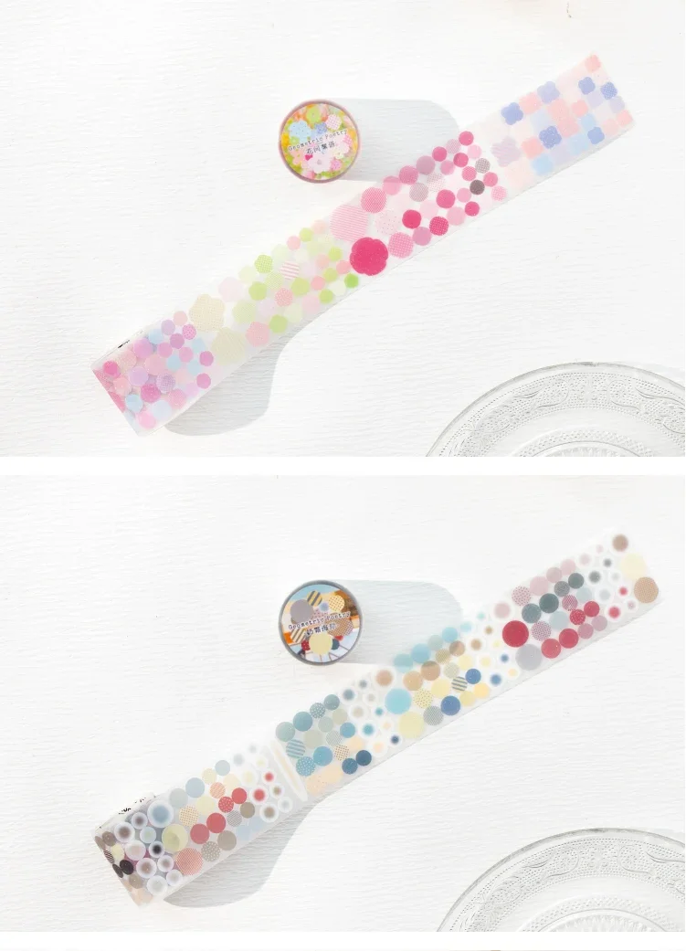 Journal GO 4.5x200cm Shining Geometry Masking Tape Stickers Glittering Art Decorative Tape Stickers for Journal Scrapbooking