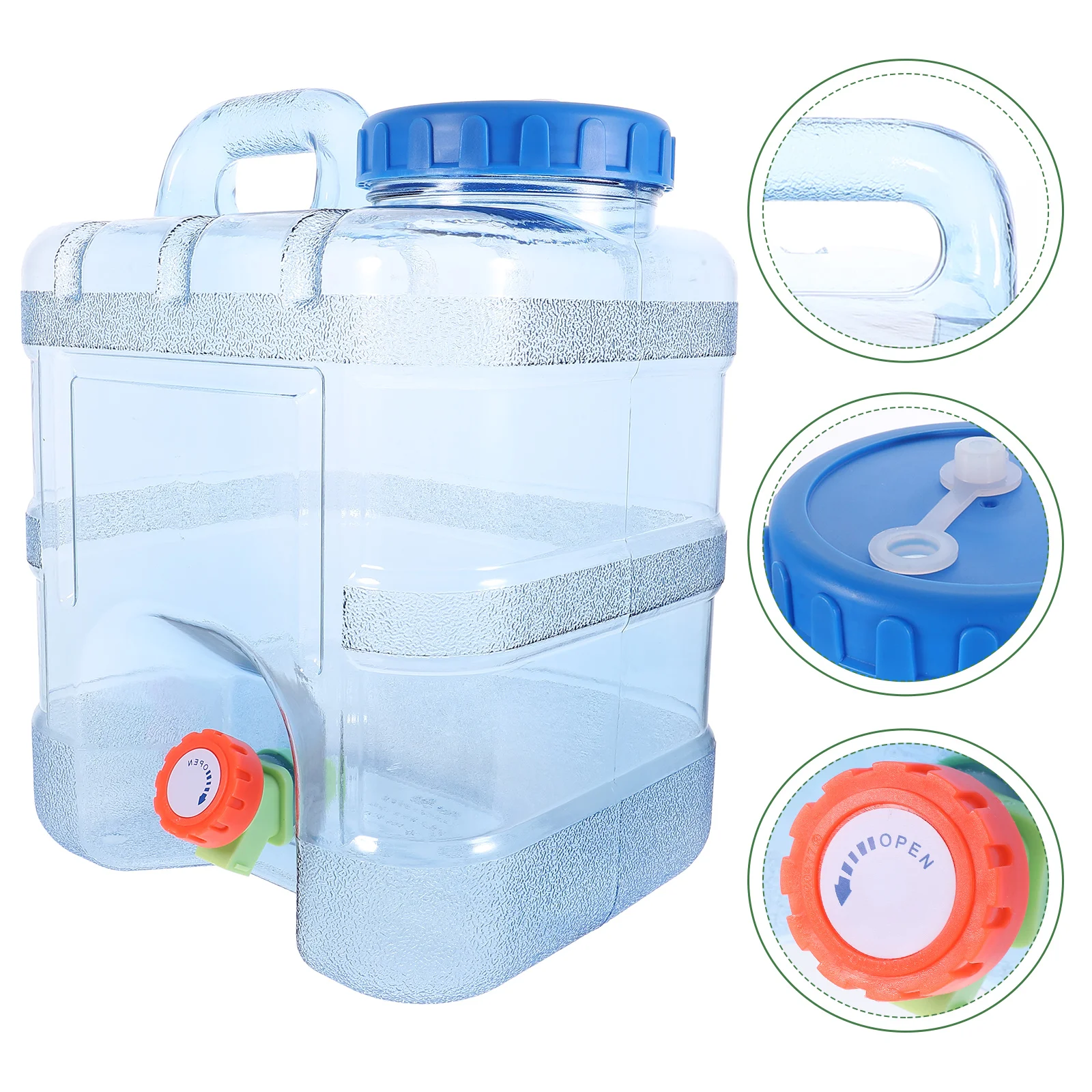 

Water Dispenser Water Tank Jug Container Mineral Water Bucket With Handle Pc Dispenser Spigot Easy Dispensing Car Outdoor