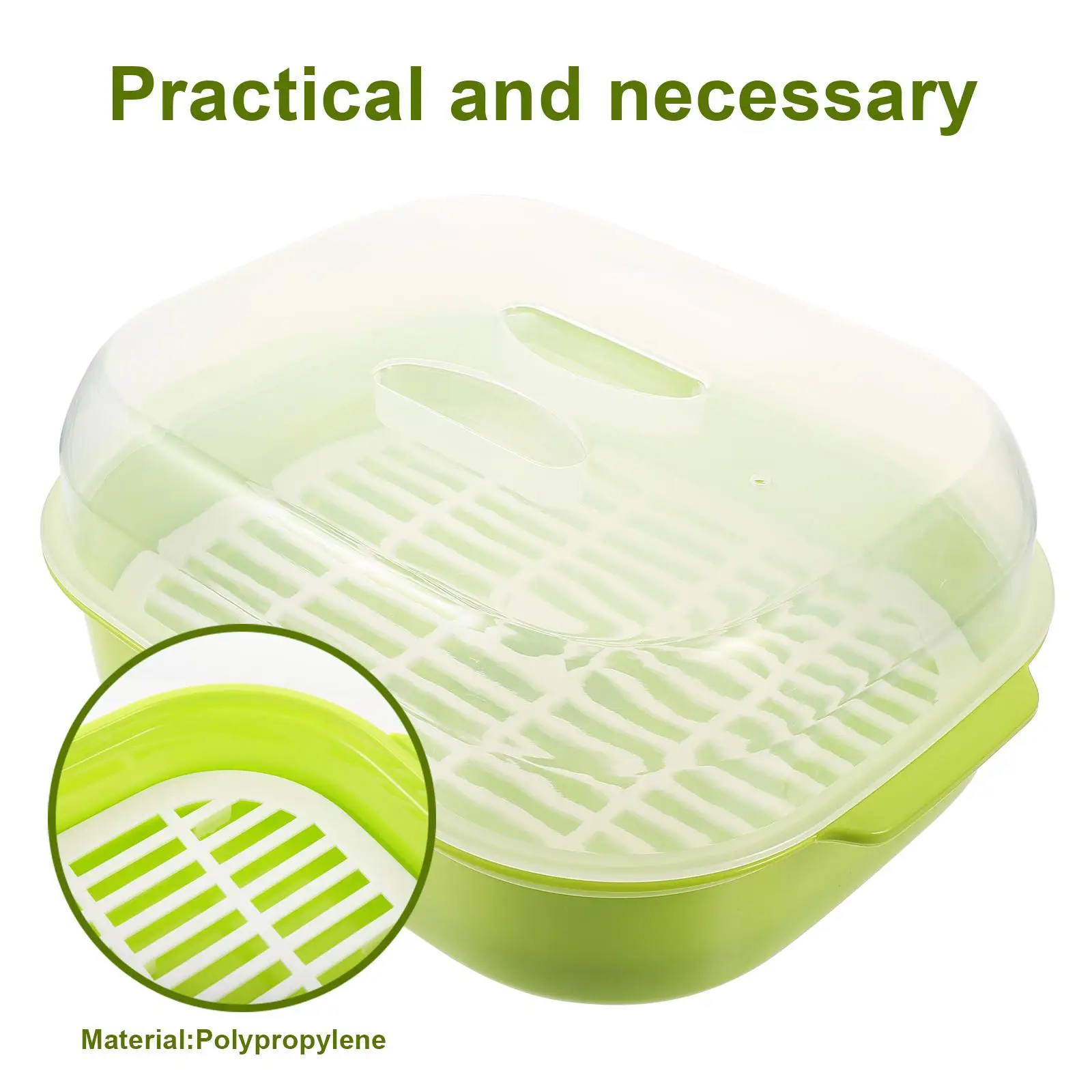 Steamed Fish Microwave Oven for Buns Kitchen Cooking Heating Baby Food Containers with Lids Steaming Vent
