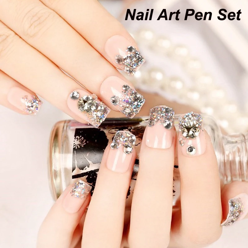 Nail Art Dotting Pen High Quality Nail Supplies For Professional Rhinestone Sponge Head Nail Pens Salon Acrylic UV GEl Painting 5