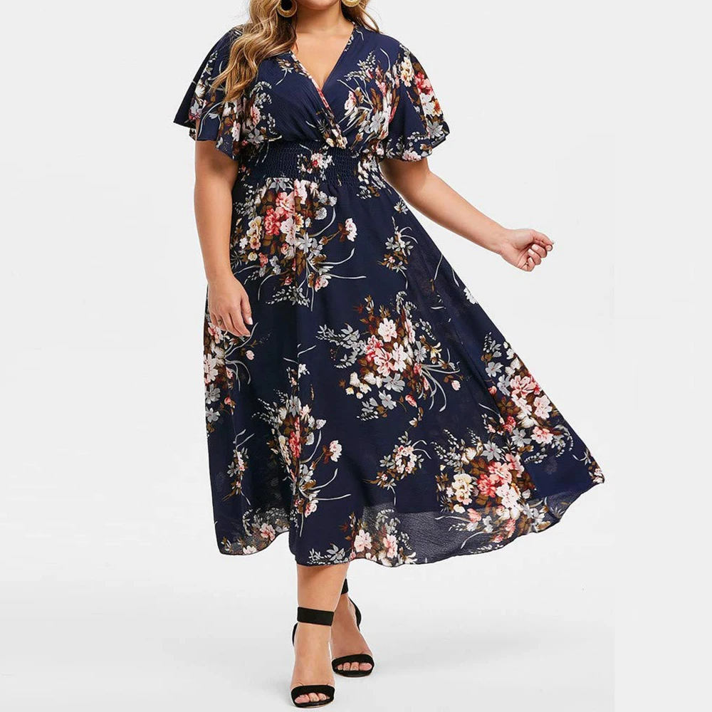 Oversized-Dresses-Women-Plus-Size-2023-Boho-Beach-Floral-Summer-Dress ...