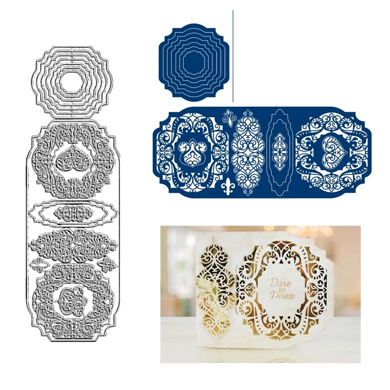 

Металлические высечки, новинка 2019, бумага для скрапбукинга, кружева, любовь, узор, украшение, горячее тиснение, фоторамка, карточка, ремесло без штампа