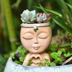 Charming Love Girl Succulent Planter - Cute & Unique Home Decor Accent (1pc)