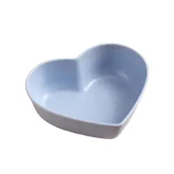 Heart-Shaped Wheat Straw Bowl (Light blue)