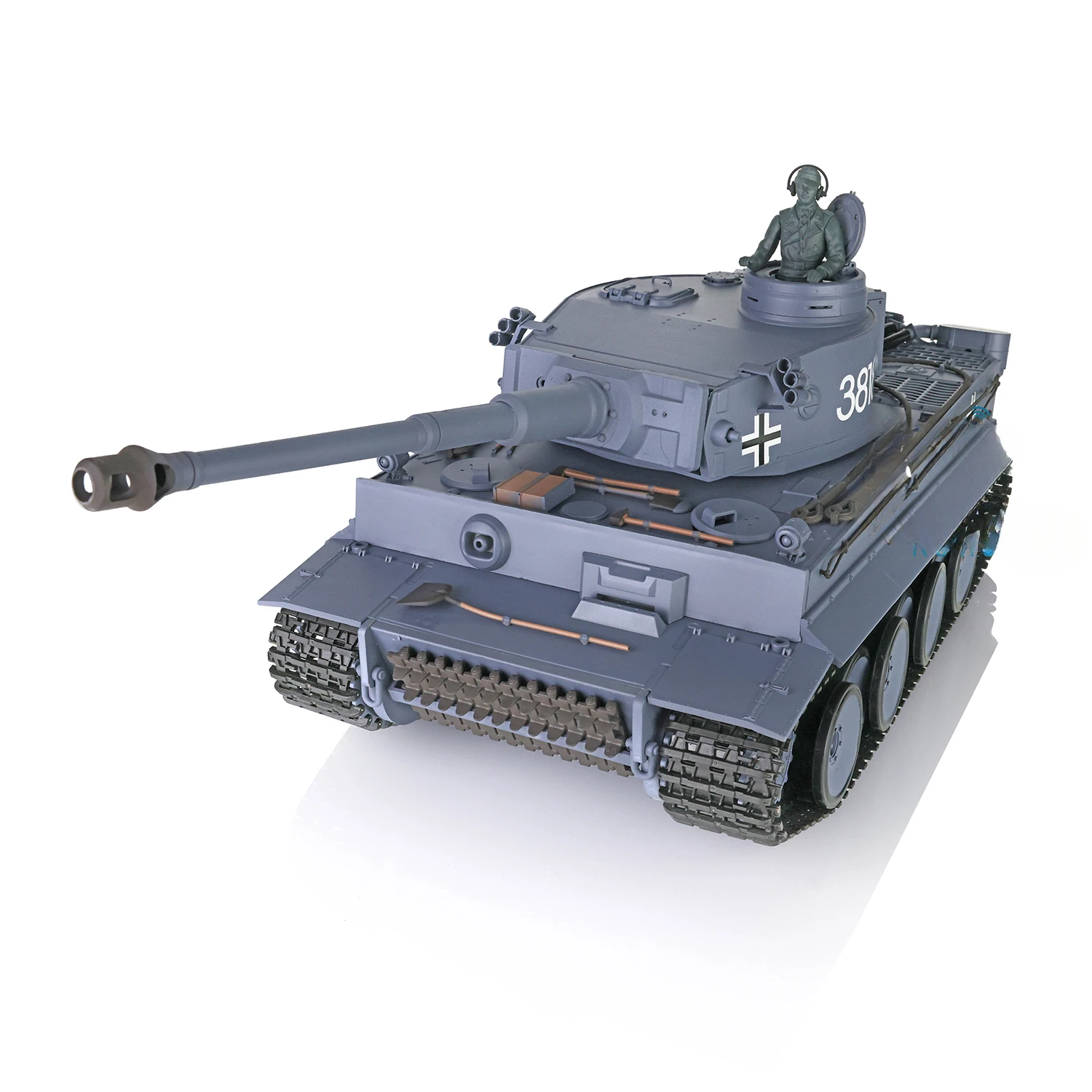 Heng Long 1/16 7.0 Rtr Rc Tank Plastic Ver German Tiger I Bbs Shoot Ir Battle Smoke Effect 3818 Rc Model Th17233-Smt8