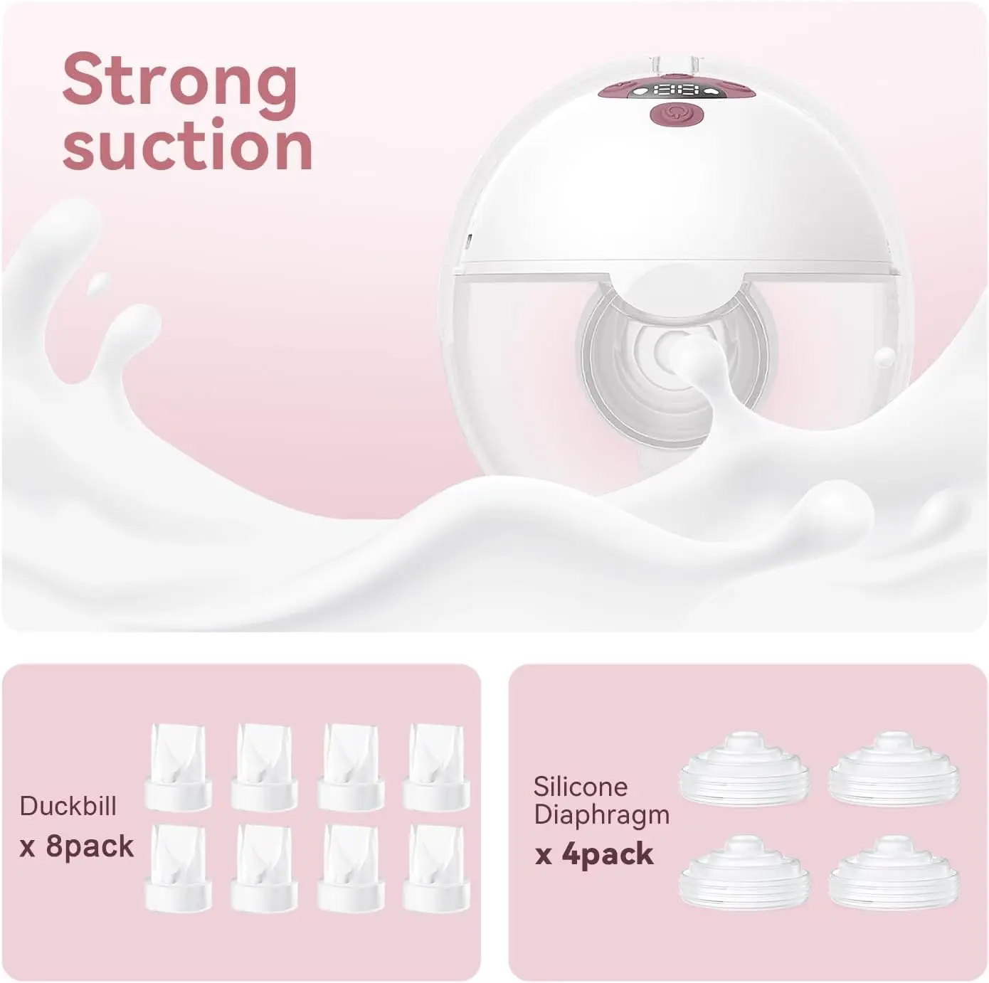 Momcozy M5 Silicone Duckbill Valve And Diaphragm for Breast Pumping Kit-Replacement Parts for Efficient Milk Expression