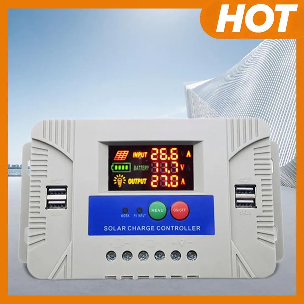 12V 24V Solar Charge Controller Solar Regulator for Lithium Lead-Acid(White 30A)