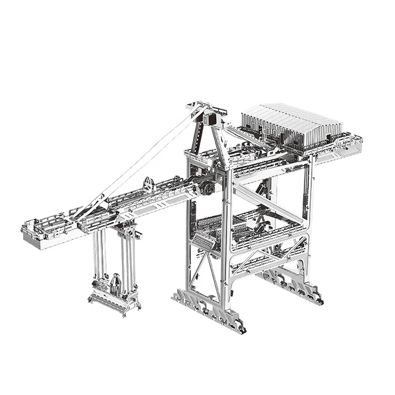 3D Metal Puzzler Engineering vehicle CRANE model KITS Assemble Jigsaw Puzzle Gift Toys For Children 6