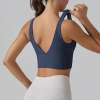Yoga Bra Underwear Women Summer Shockproof Bra Beautiful Back Sports Running External Wear Training Fitness Yoga Tank Top Bra - Image 4