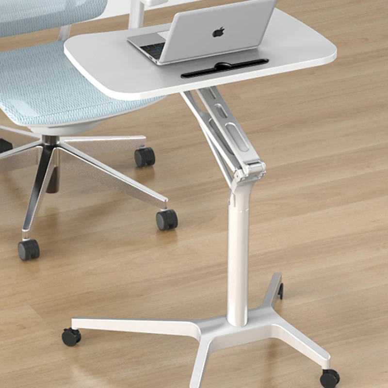 Pneumatic sit-stand desk bedside lazy laptop desk standing workbench mobile lectern table bed table bedside table mobile desk on bed small table bedroom liftable computer desk lazy study table