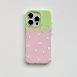 Korean Pink Cute Strawberry Polka Dot Phone Case for Redmi A2 Plus 4G (YSK - 325YS250923801)