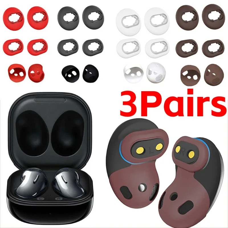 

3pairs Silicone Adapter Ear Wing Tips Replacement Earbuds Tip for Samsung Galaxy Buds Live Non-slip Earplug Earphone Accessories