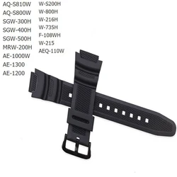 Durable Silicone Pin Buckle Rubber Watch Strap Bracelet - 18mm (Black B)