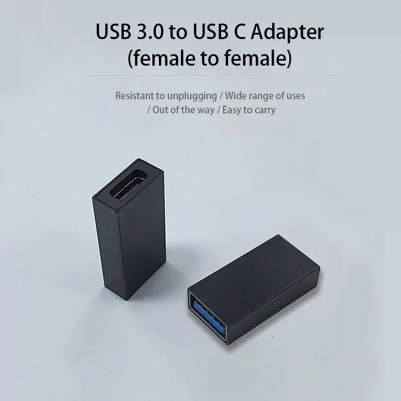 USB 3.0 암형-USB C 암형 어댑터 커넥터(2팩) USB 포트 PC, 노트북, 충전기 및 Type-C 포트 U-디스크, 스마트폰용