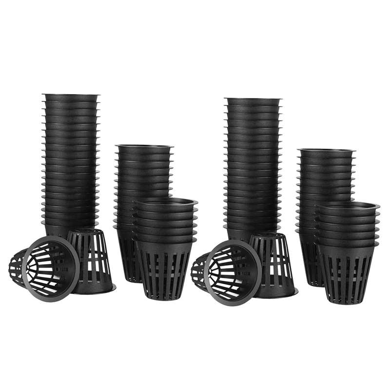 

LBER 120Pack 2 Inch Net Cups Slotted Mesh Wide Lip Filter Plant Net Pot Bucket Basket For Hydroponics