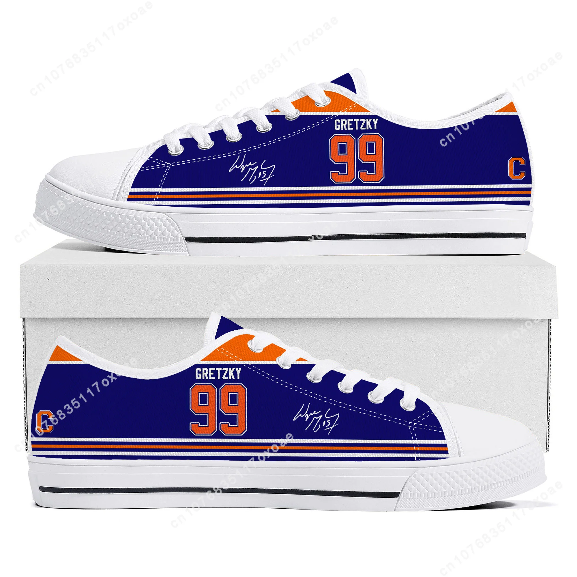 

Wayne Gretzky ice hockey NO 99 Low Top Sneakers Mens Womens Teenager High Quality Canvas Sneaker couple Casual Shoes Custom Shoe