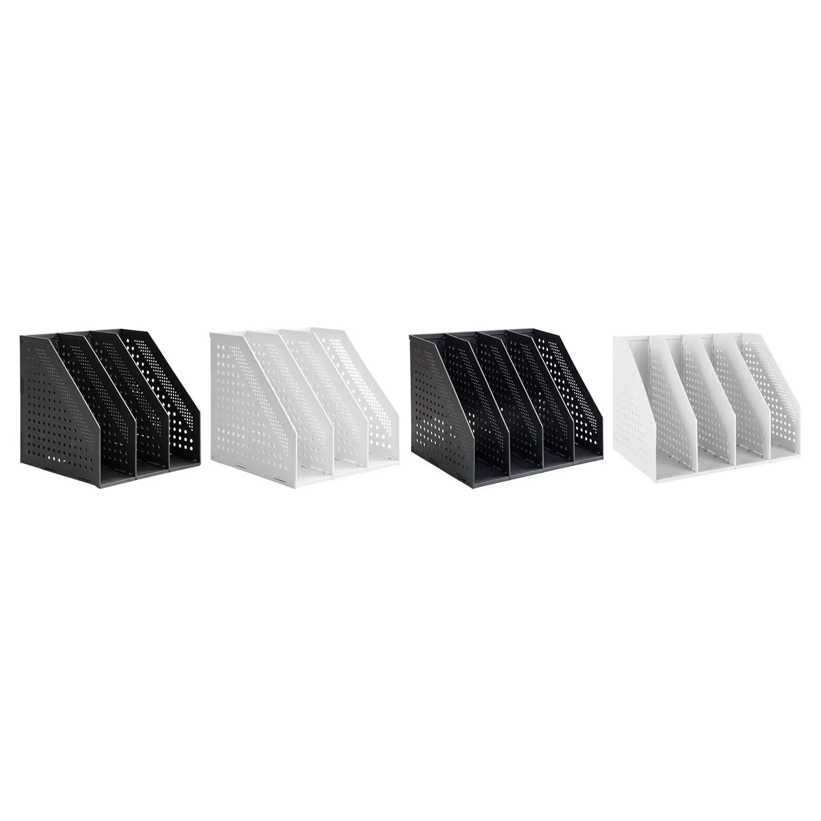 Magazine File Organiser Document Rack Paper Foldable Vertical File Organizer Holder Storage Bookshelf for Desktop school office