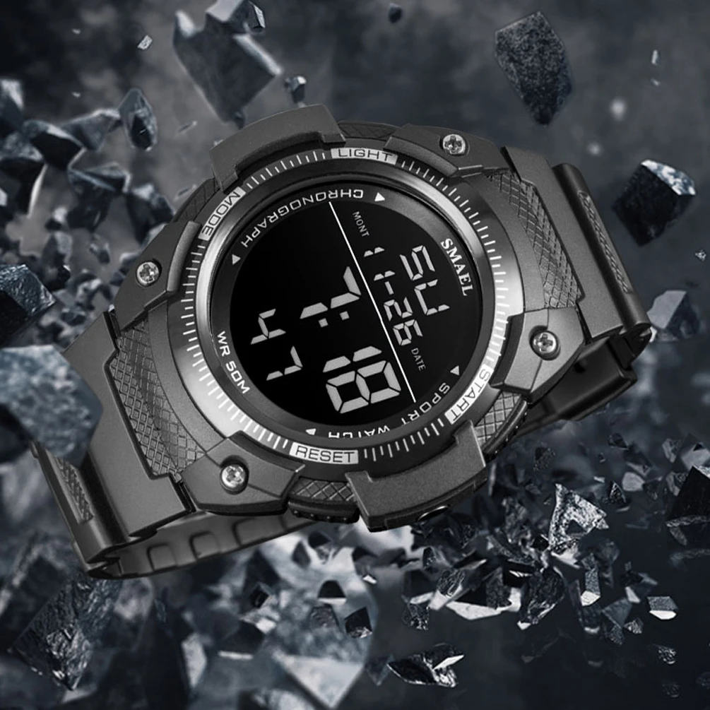 2024 Simple Male Sport Digital Watch Multi-functional Outdoor Timing Running Swimming Student Watch Functional Electronic Watch