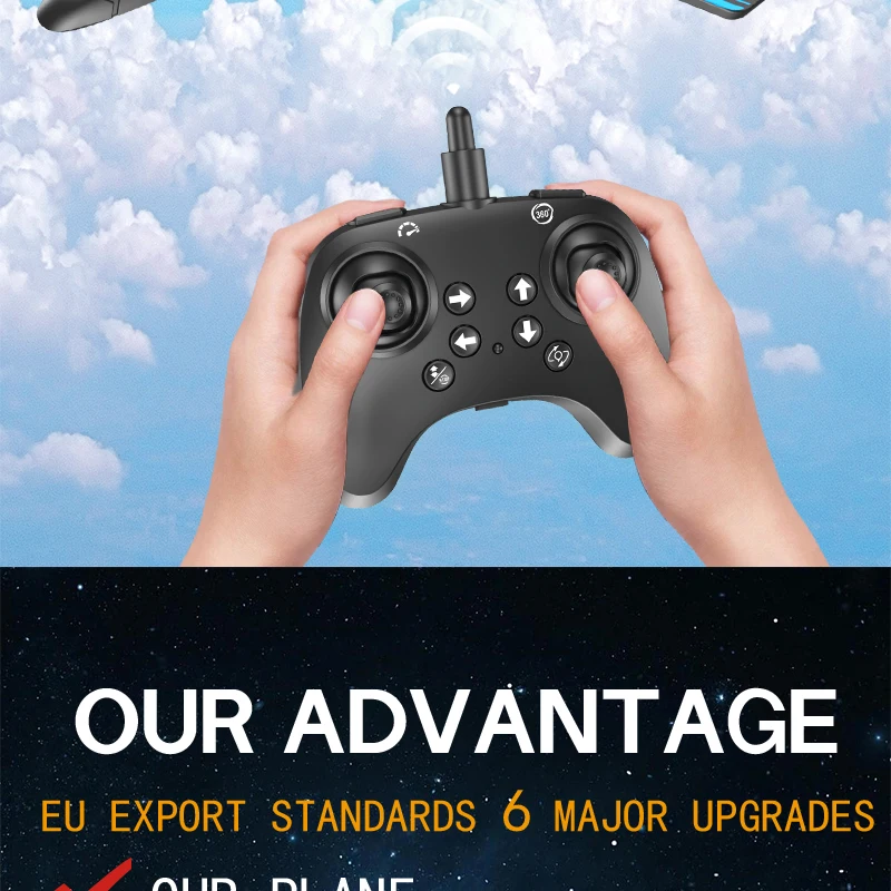 New remote-controlled glider, gravity sensing stunt foam aircraft, dazzling lights, rechargeable anti-drop drone, children's toy