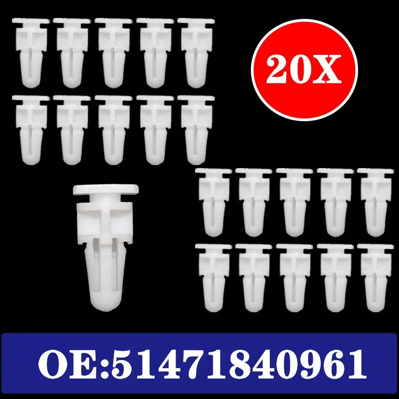 

51471840961 20PCS For BMW 3 5 7 Series E30 E36 E39 E38 750Li Door Sill Cover Plate Trim Mounting Rivet Clips Retainer Fastener