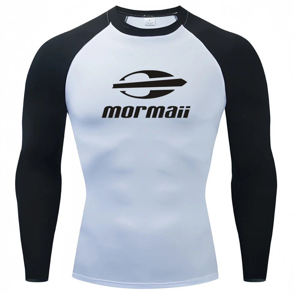 Surfing Swimming Diving T-Shirts Tight Long Sleeve Rash Guard Swimwear Men's UV Protection Surf Clothing Beach Floatsuit Tops rash guard surfing swimsuit