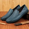 Genuine Leather Men Casual Shoes Luxury Brand Formal Men Loafers Moccasins Italian Breathable Slip on Male Boat Shoes Size 37-47