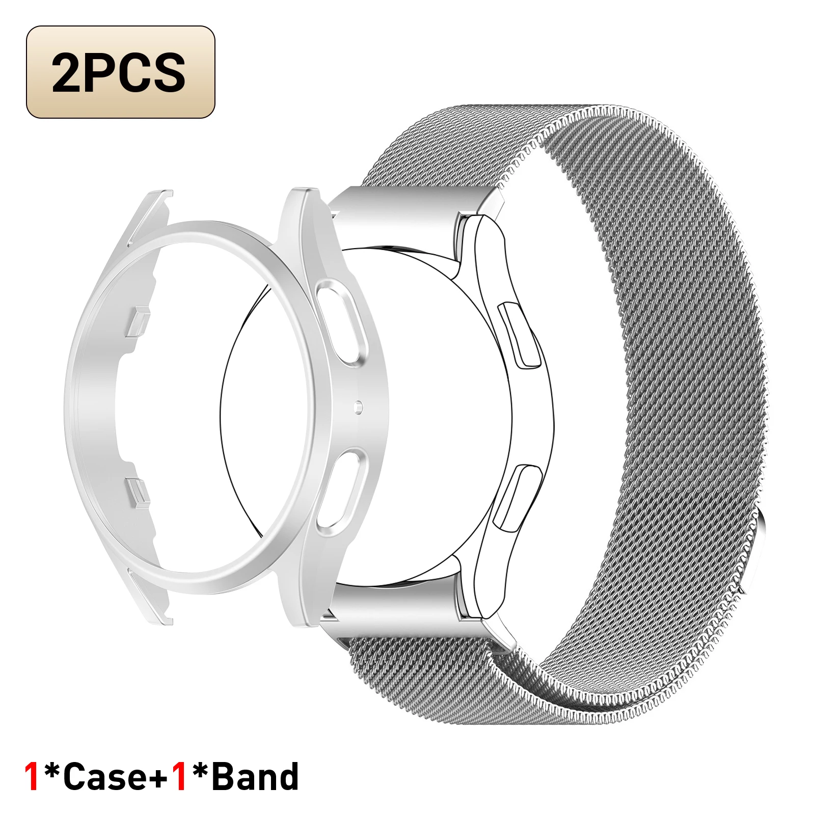 BUSKOZ Premium Metal Strap with Magnetic Loop and Protective Case