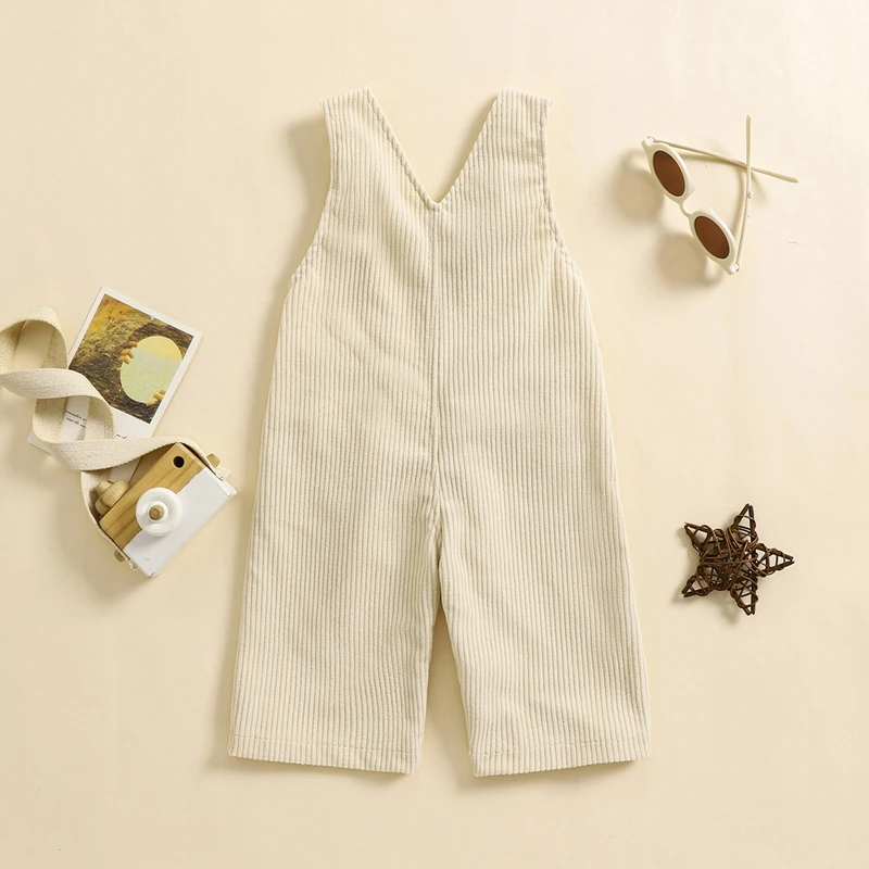 Lioraitiin Baby Girl Summer Wide Leg Jumpsuit