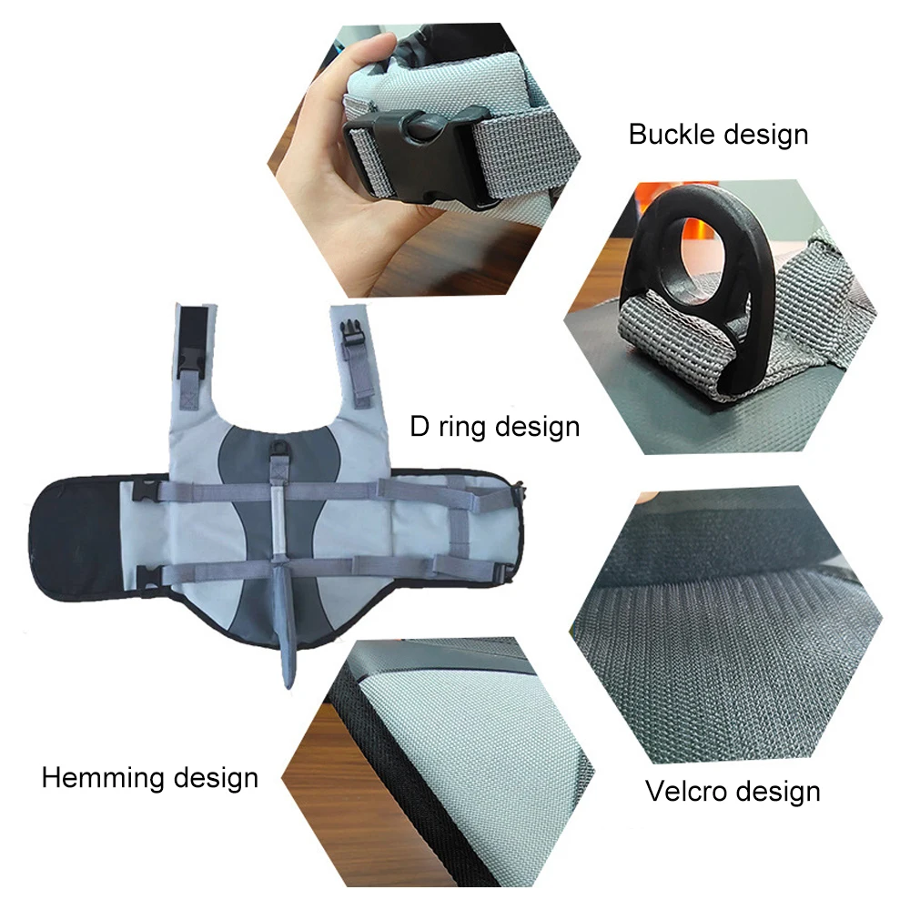 Shark Dog Life Jacket with Handle 5